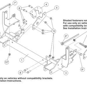 33886-1 Truck Mount Kit for Dodge Ram 2500-3500 2010-2018